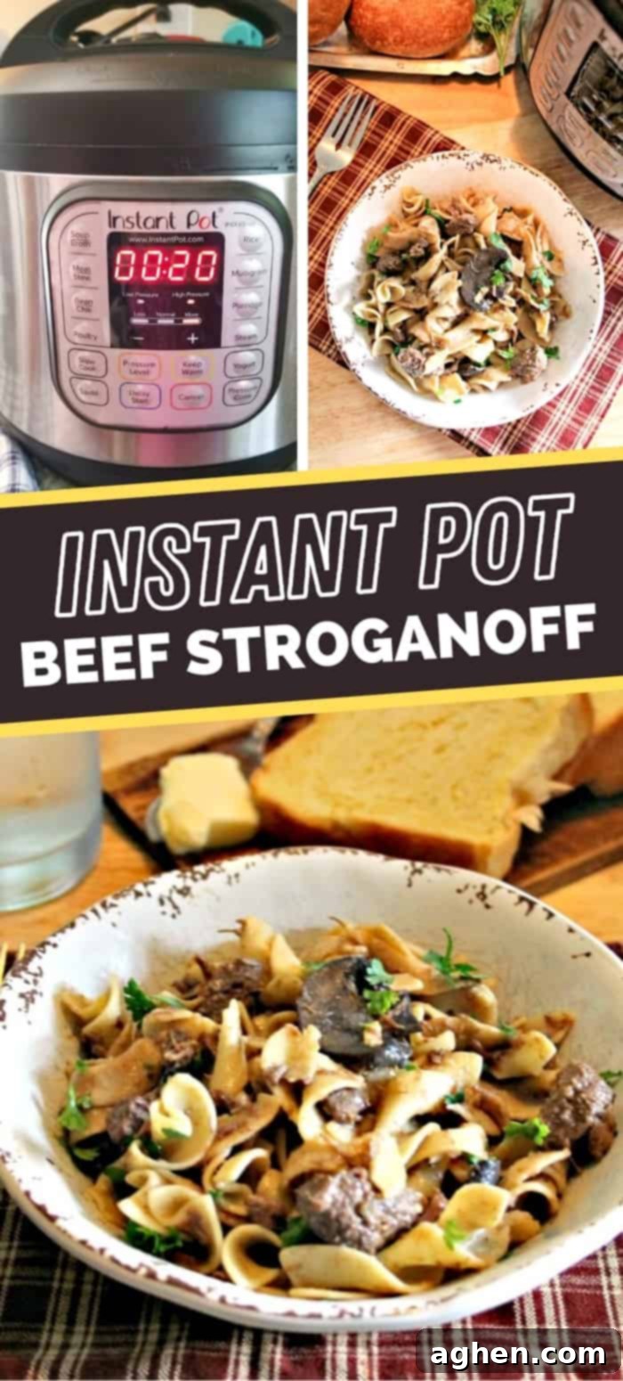 Instant Pot Beef Stroganoff