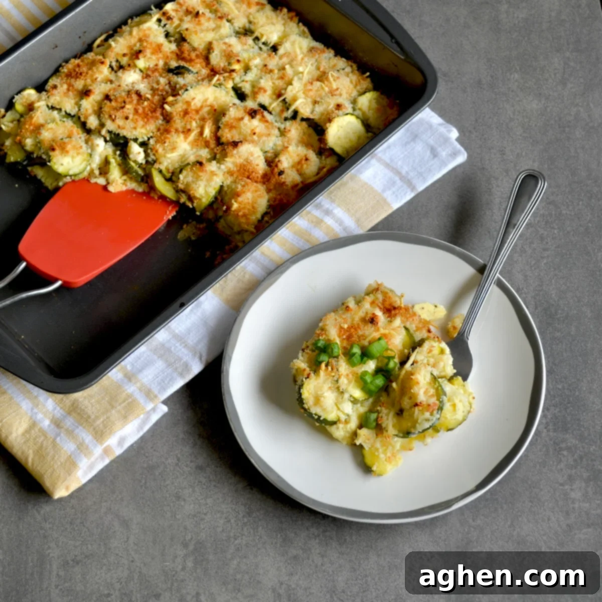 Delicious Zucchini Casserole Slice Ready to Serve