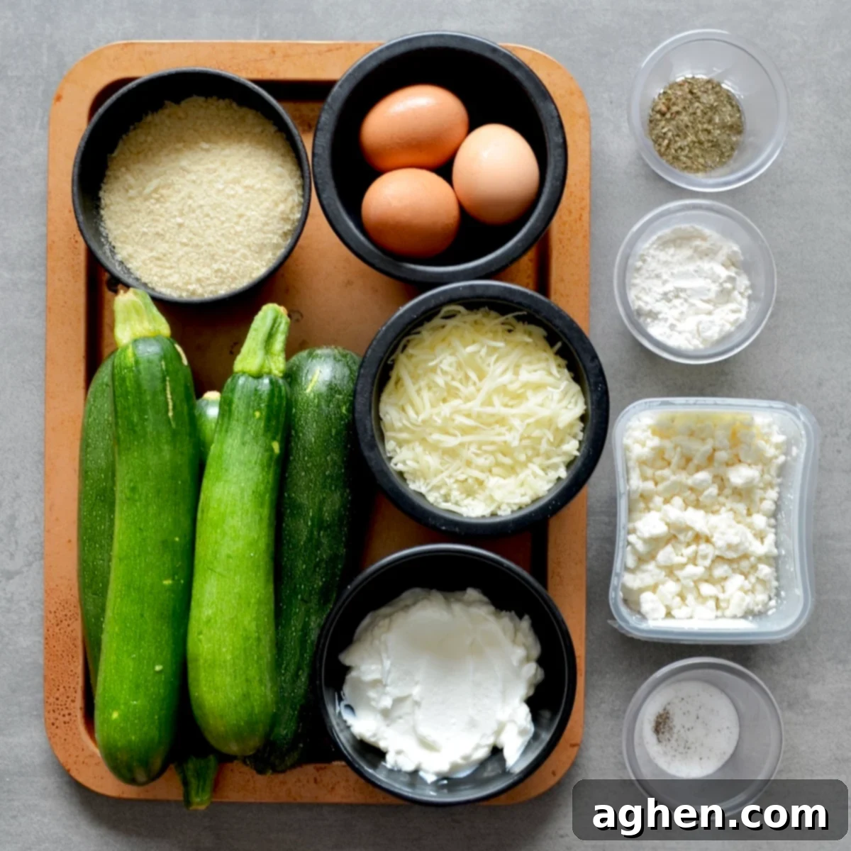 Fresh Ingredients for Weight Watchers Zucchini Casserole