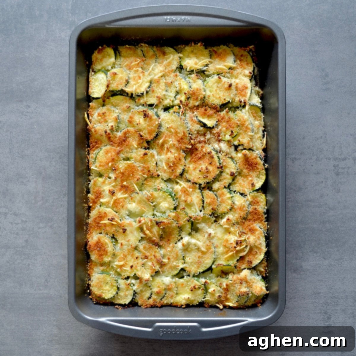 Golden Brown Baked Zucchini Casserole Fresh from the Oven