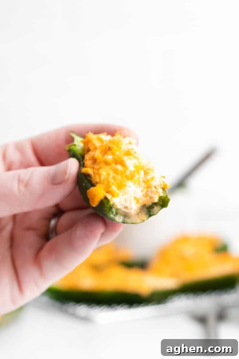 Finished Buffalo Chicken Jalapeno Poppers Recipe Served Warm