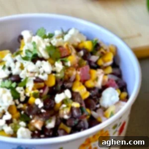 Weight Watchers' Favorite Black Bean and Corn Salad 6 Black bean and corn salad with cheese on top