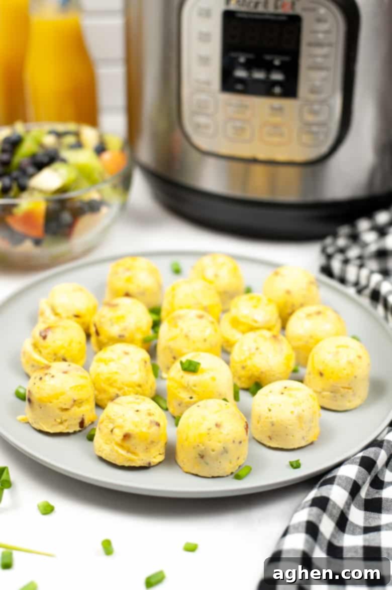 Delicious Starbucks copycat egg bites made fresh in an Instant Pot pressure cooker, perfect for a low-carb breakfast