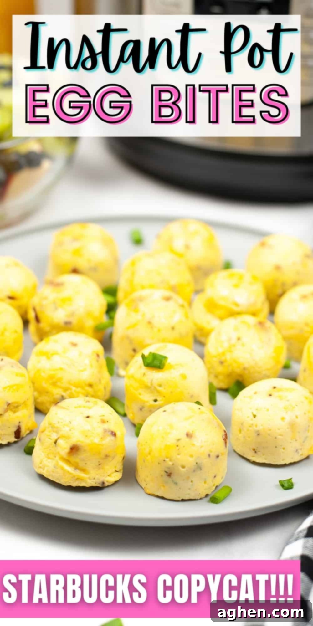 Instant Pot Egg Bites Starbucks Copycat Recipe: A delicious, fluffy, and easy low-carb breakfast idea perfect for meal prepping