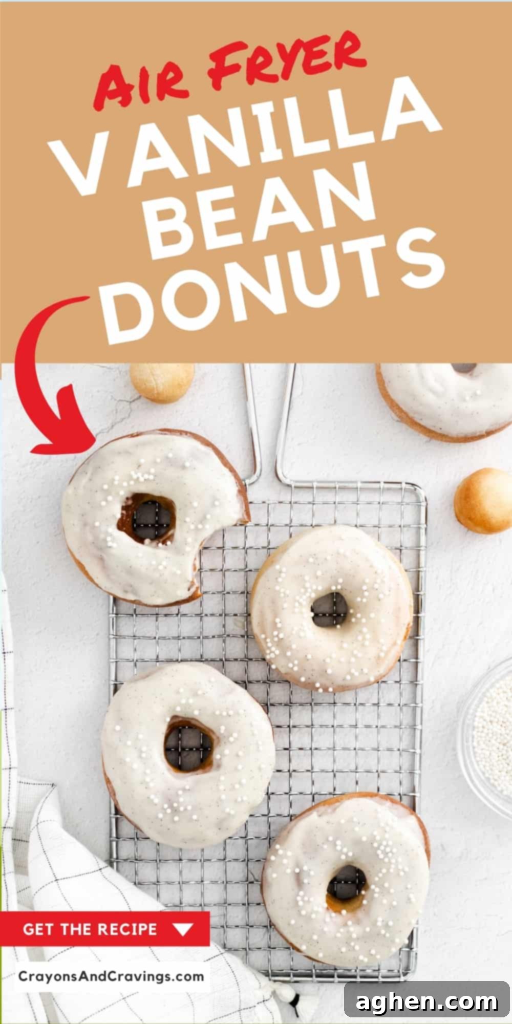 Air Fryer Vanilla Bean Donuts