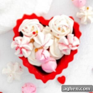 Valentine Meringue cookies - a delightful and easy dessert for Valentine's Day