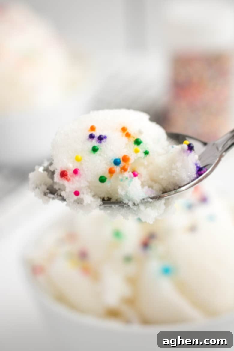 Spoonful of snow ice cream