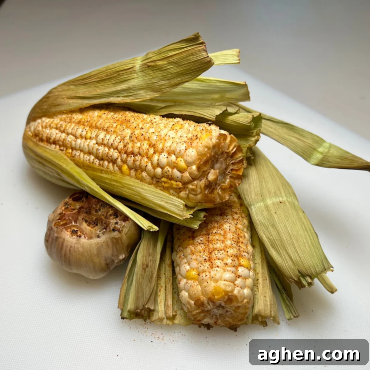 Smoked Corn: The Taste of Summer 2 finished corn on the cob