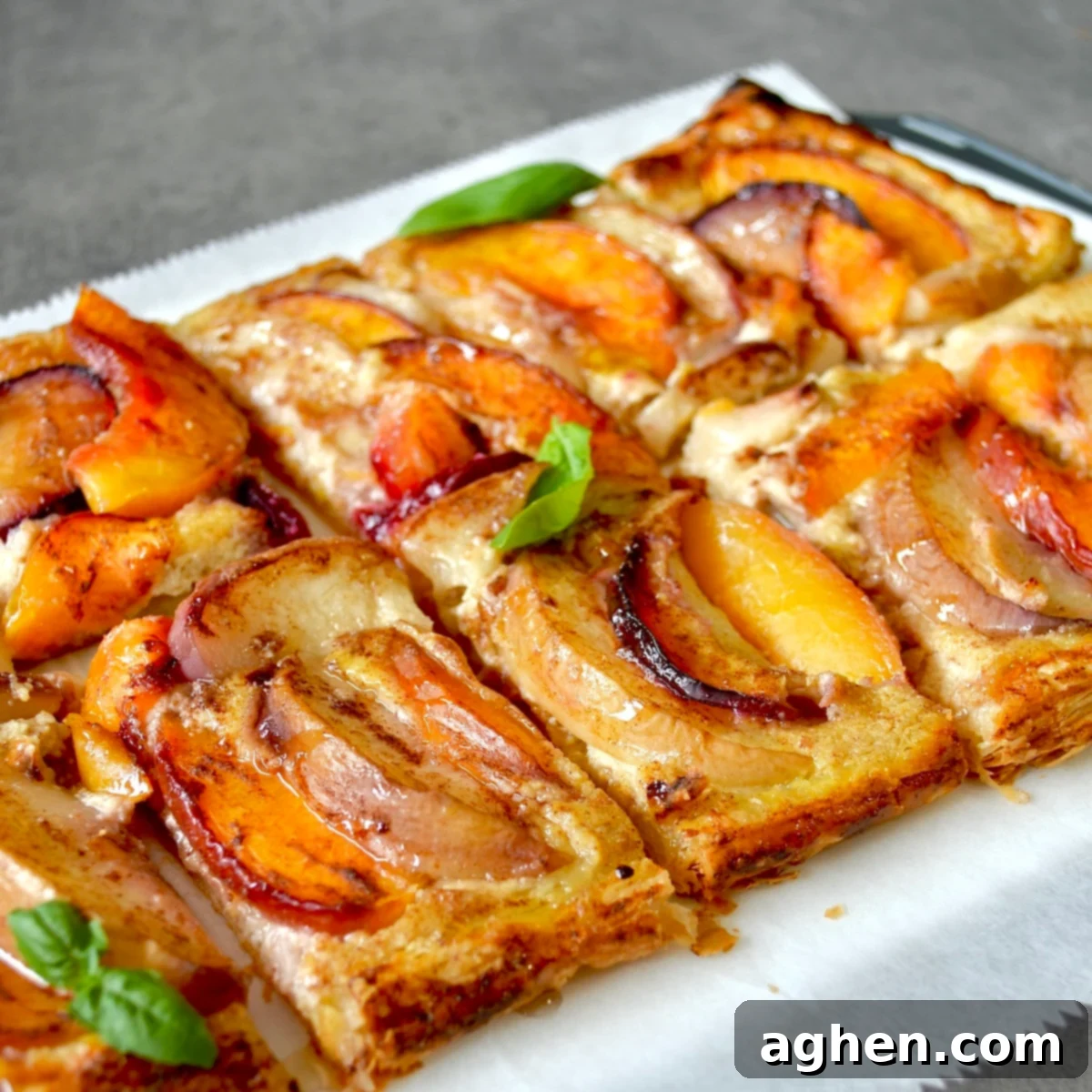 Everyone's Favorite Puff Pastry Fruit Tart 7 Puff pastry tart with fruit and basil
