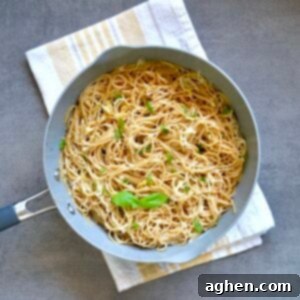 Pot of lemon spaghetti