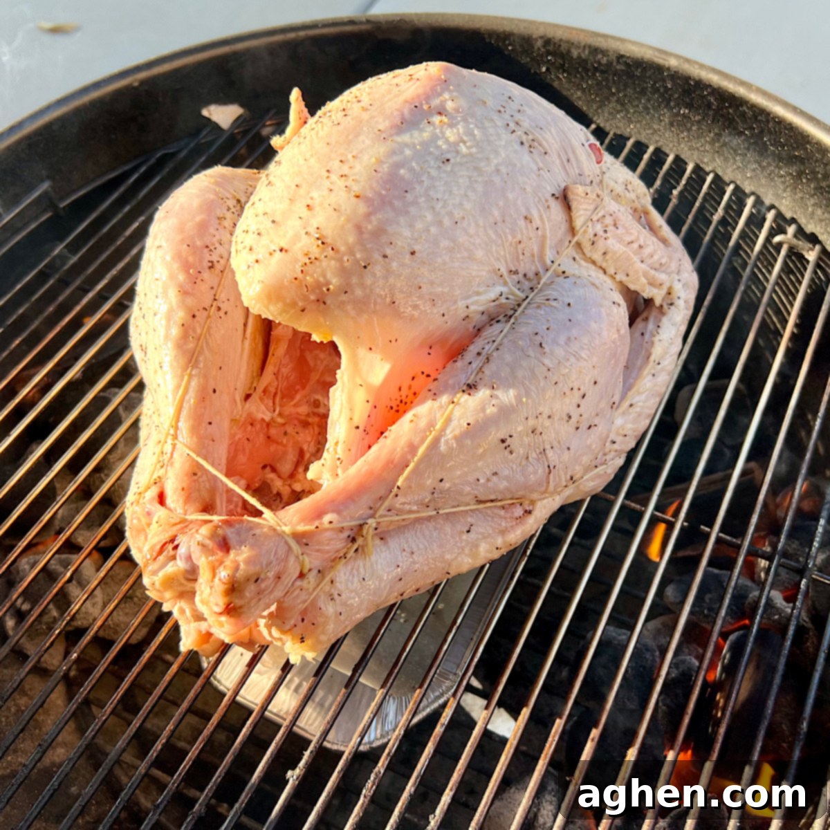 turkey on weber kettle grill grate
