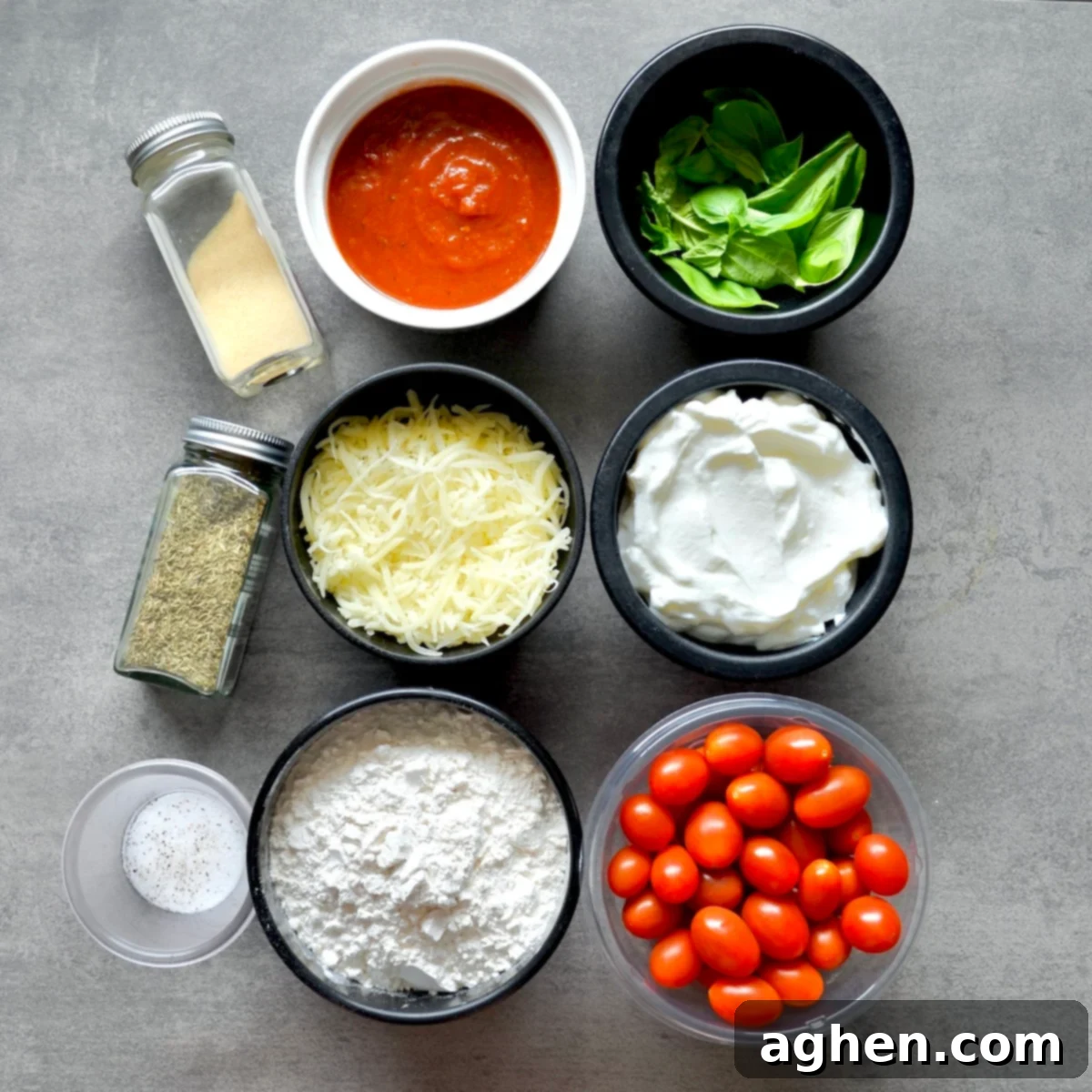 Ingredients needed for WW calzones