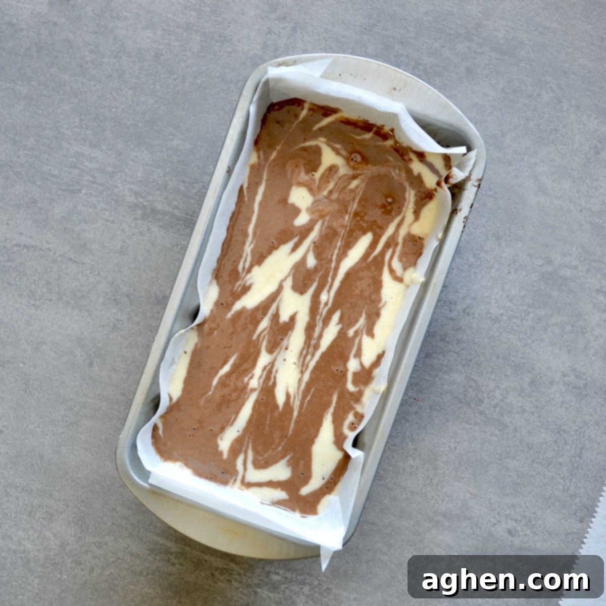 Marble loaf before baking