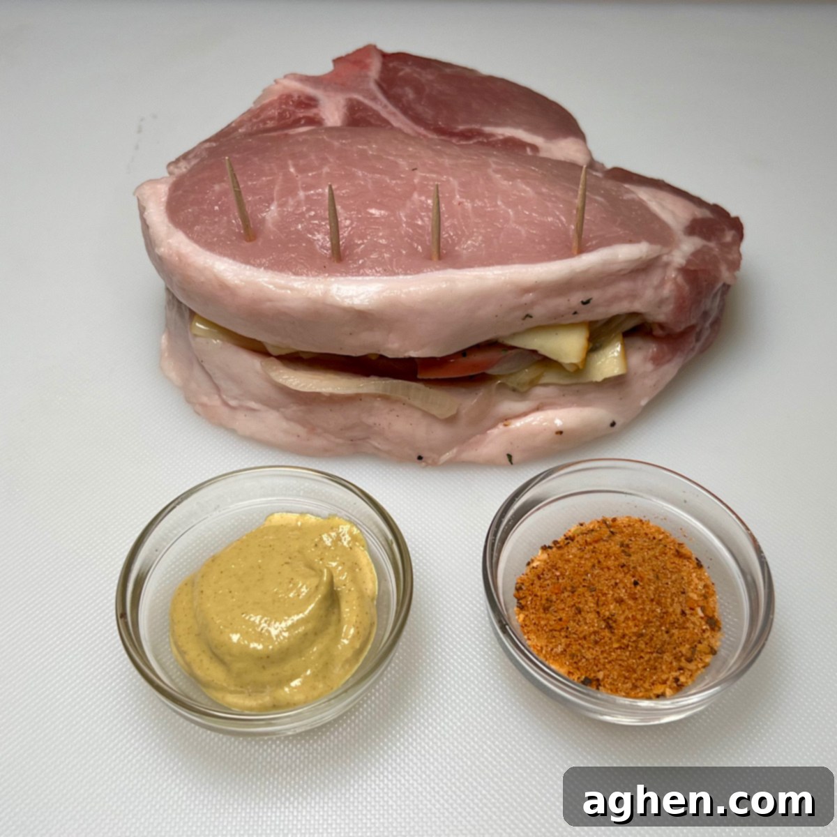 stuffed pork chop with rub ingredients