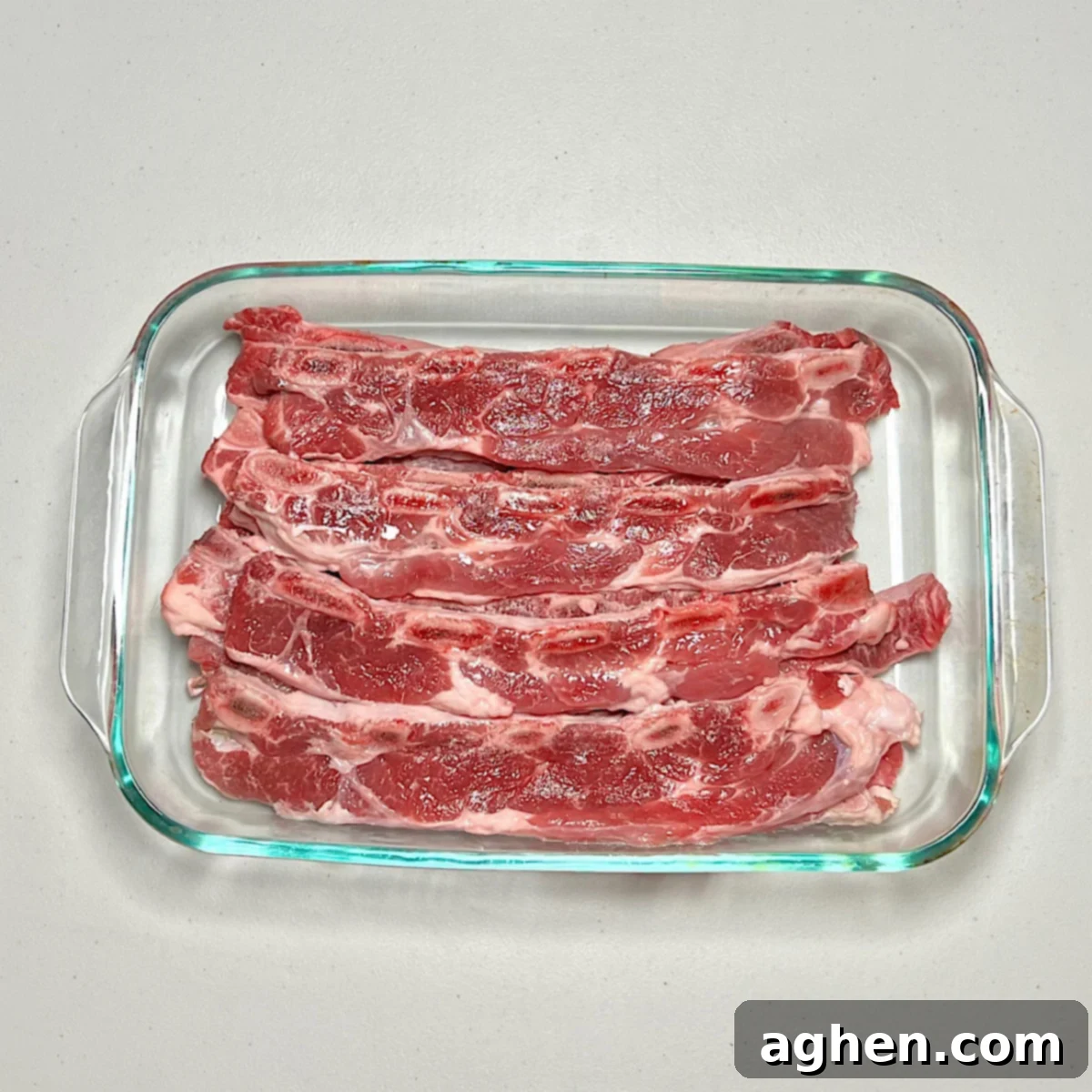 Competition BBQ Vet Reveals Korean Ribs Secrets 3 Korean style ribs in a glass dish