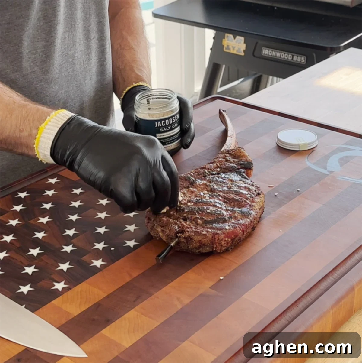 Rested Tomahawk Steaks with butter and salt