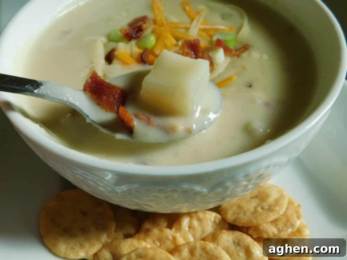 bowl of baked potato soup