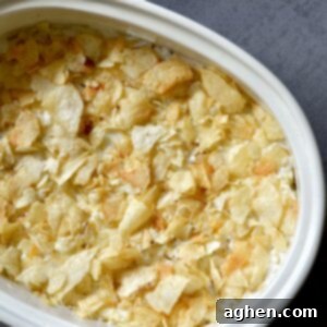 Paula Deen's Hash Brown Casserole: Easier Than You Think for Weight Watchers 6 Hash brown casserole with potato chips on top