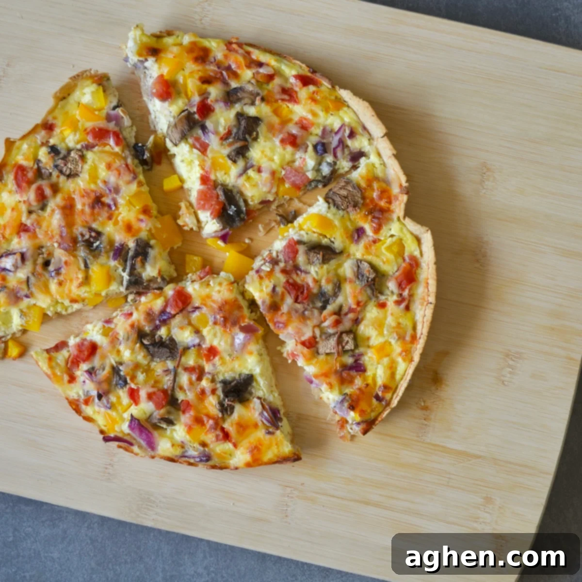 Skinny Tortilla Quiche Bake 6 Quiche slices