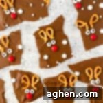 A festive image of the finished Reindeer Bark, perfect for a Pinterest pin.