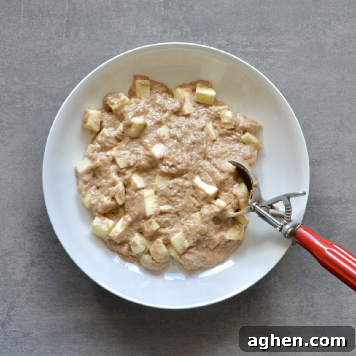 Perfect Air Fryer Apple Fritters 4 Apple fritter batter with diced apples