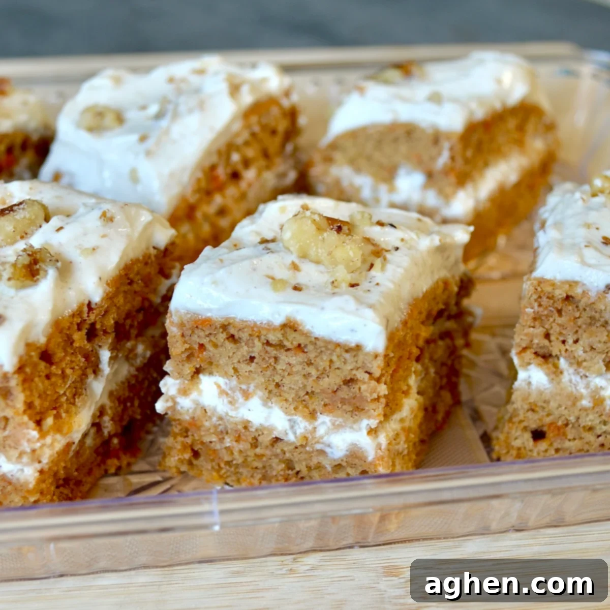 Sweet potato cake slices with frosting
