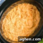 Buffalo chicken dip in the crockpot