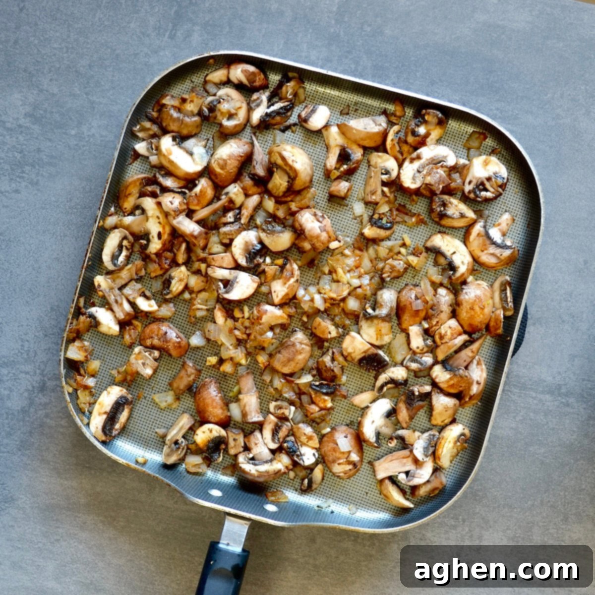 Savory Mushroom and Spinach Crepes 4 Cooking mushrooms and onions