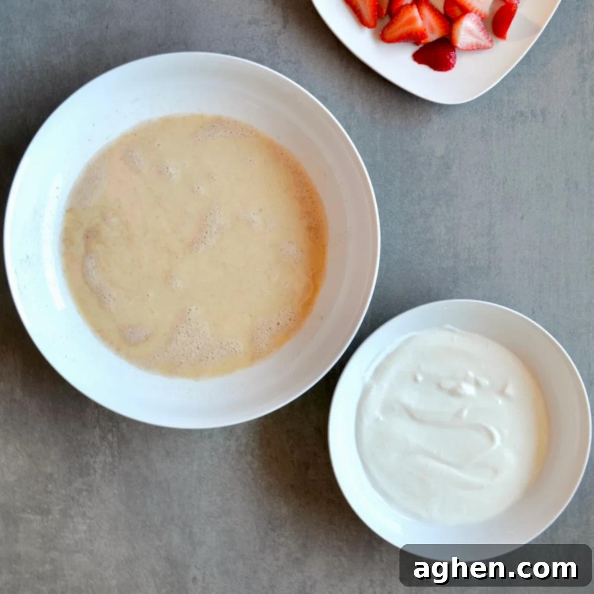 Guilt-Free Stuffed French Toast 4 Egg custard and yogurt filling