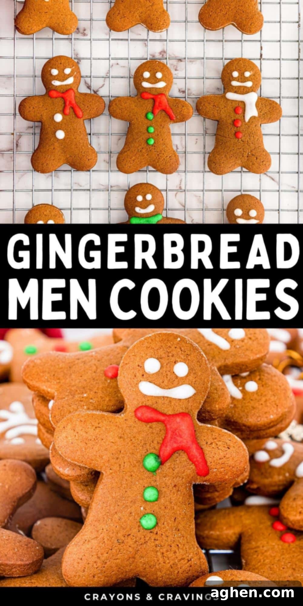 Gingerbread Men Cookies Pinterest Collage Image