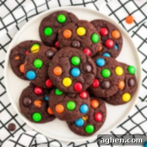 Easy M&M Chocolate Cake Mix Cookies 10 Chocolate cake mix cookies with M&Ms