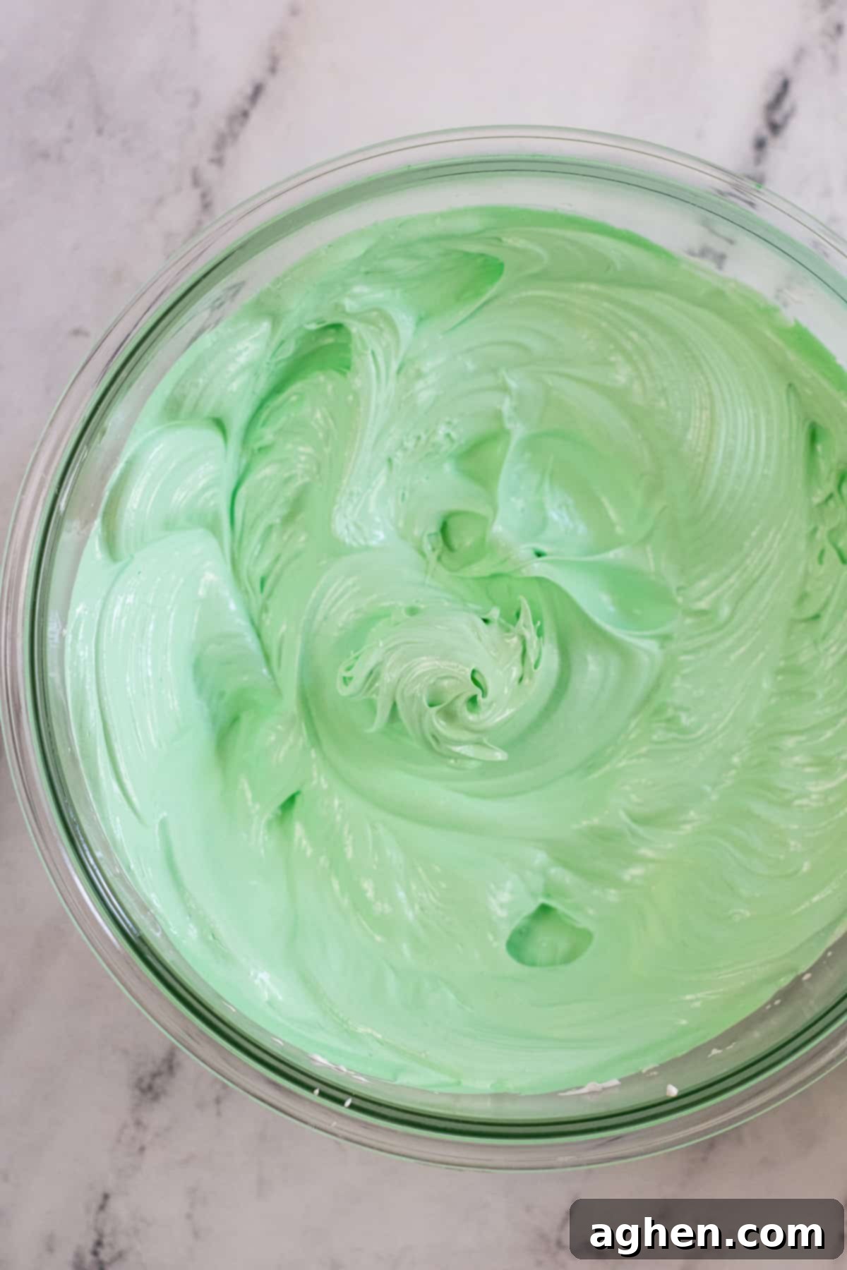 green meringue batter