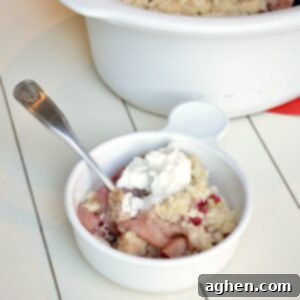 Weight Watchers Slow Cooked Cranberry Pear Cobbler 6 Slow cooker cobbler