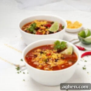 Weight Watchers Turkey Taco Soup: A Fall Favorite 8 Delicious turkey taco soup in a bowl with fresh lime wedges.