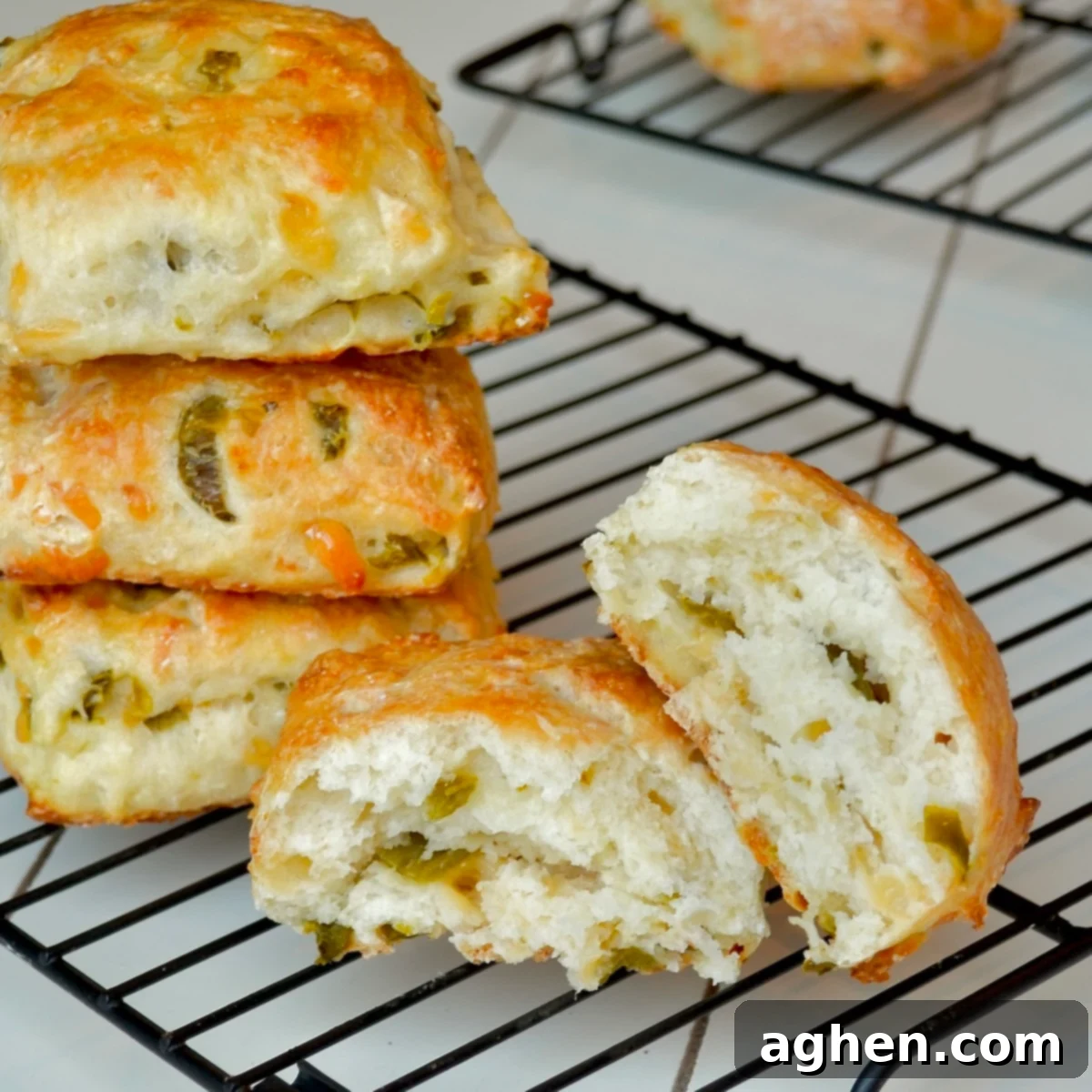 Biscuits with cheddar and jalapeno