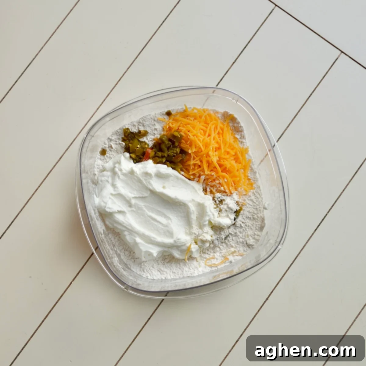 Biscuit ingredients in a bowl