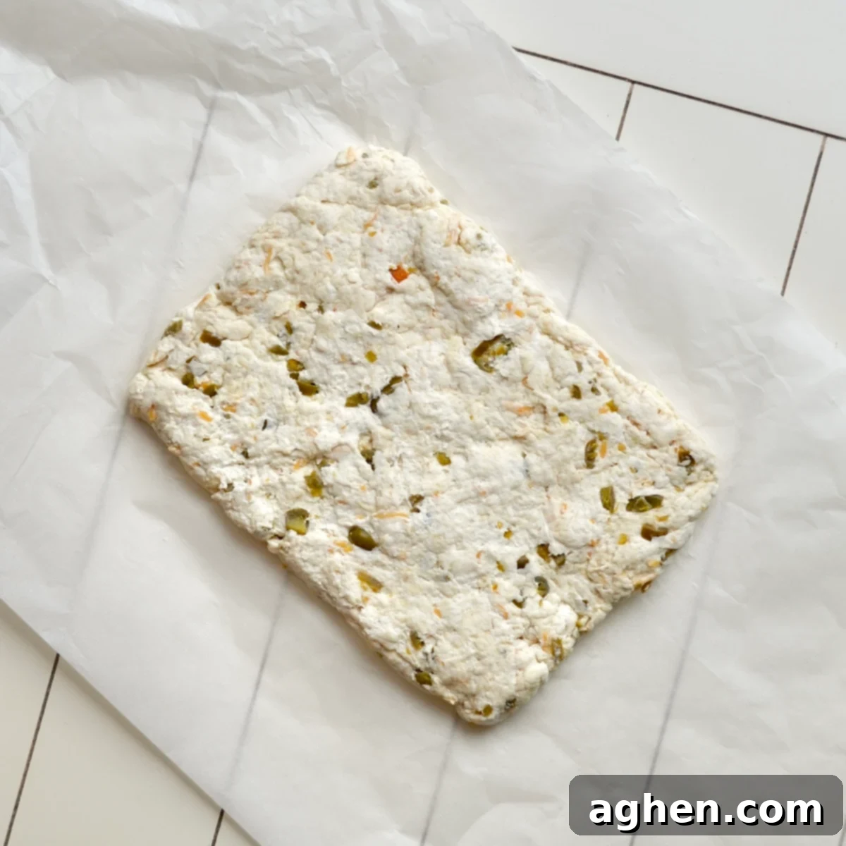 Rolled out biscuit dough