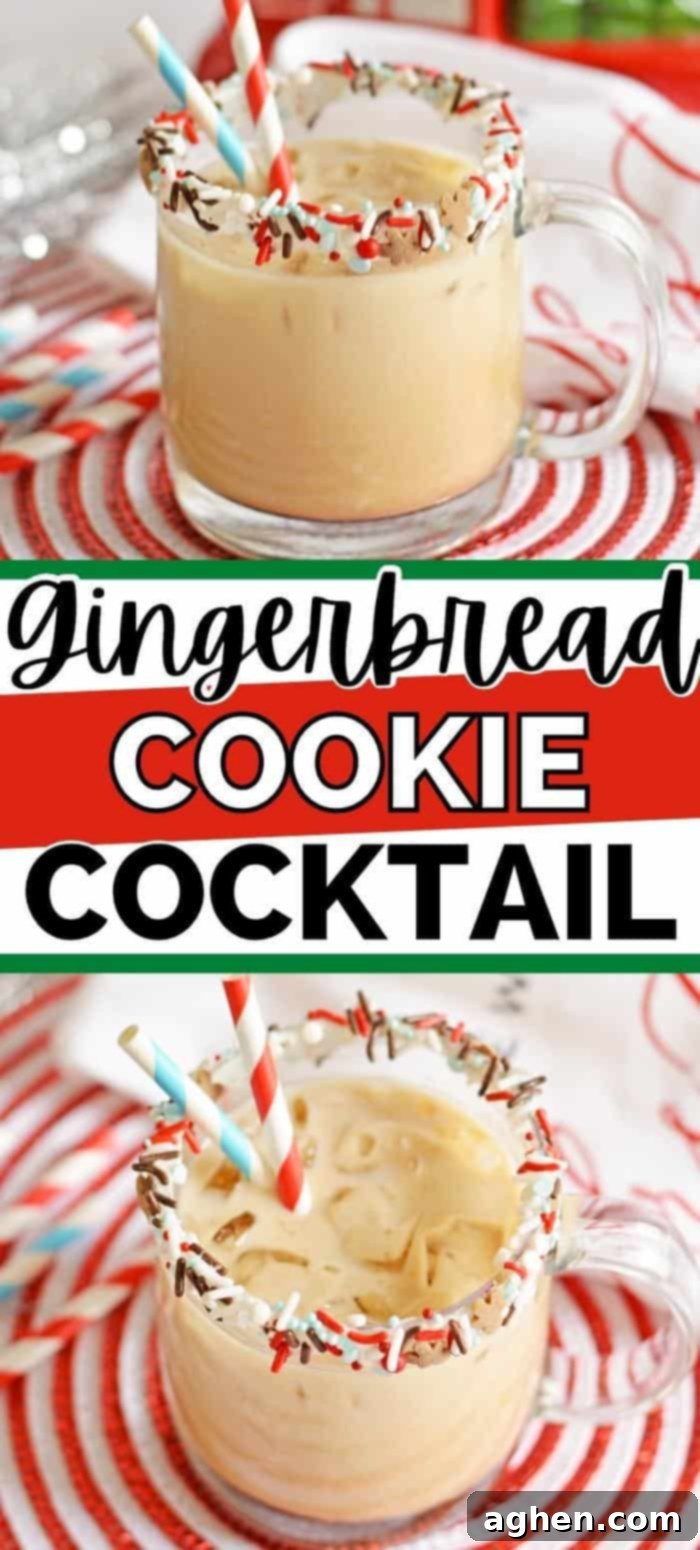 Gingerbread Cookie Cocktail Pinterest Image