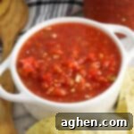 Rotel salsa dip served with tortilla chips