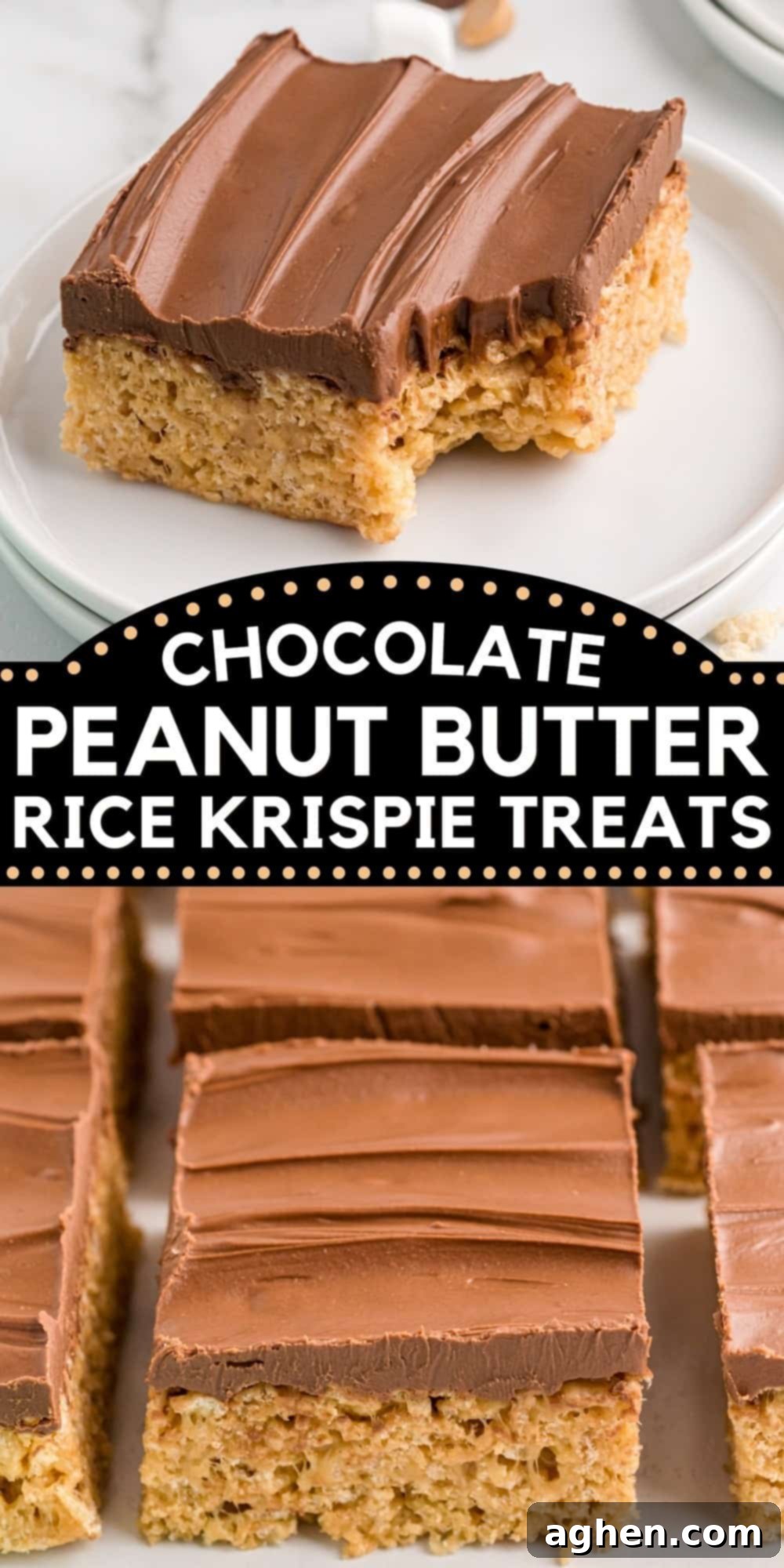 Chocolate Peanut Butter Rice Krispie Treats