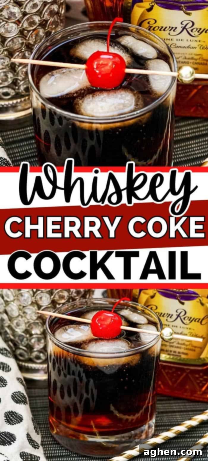 Whiskey Cherry Coke Cocktail