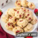 Strawberry Shortcake Cookies on a plate