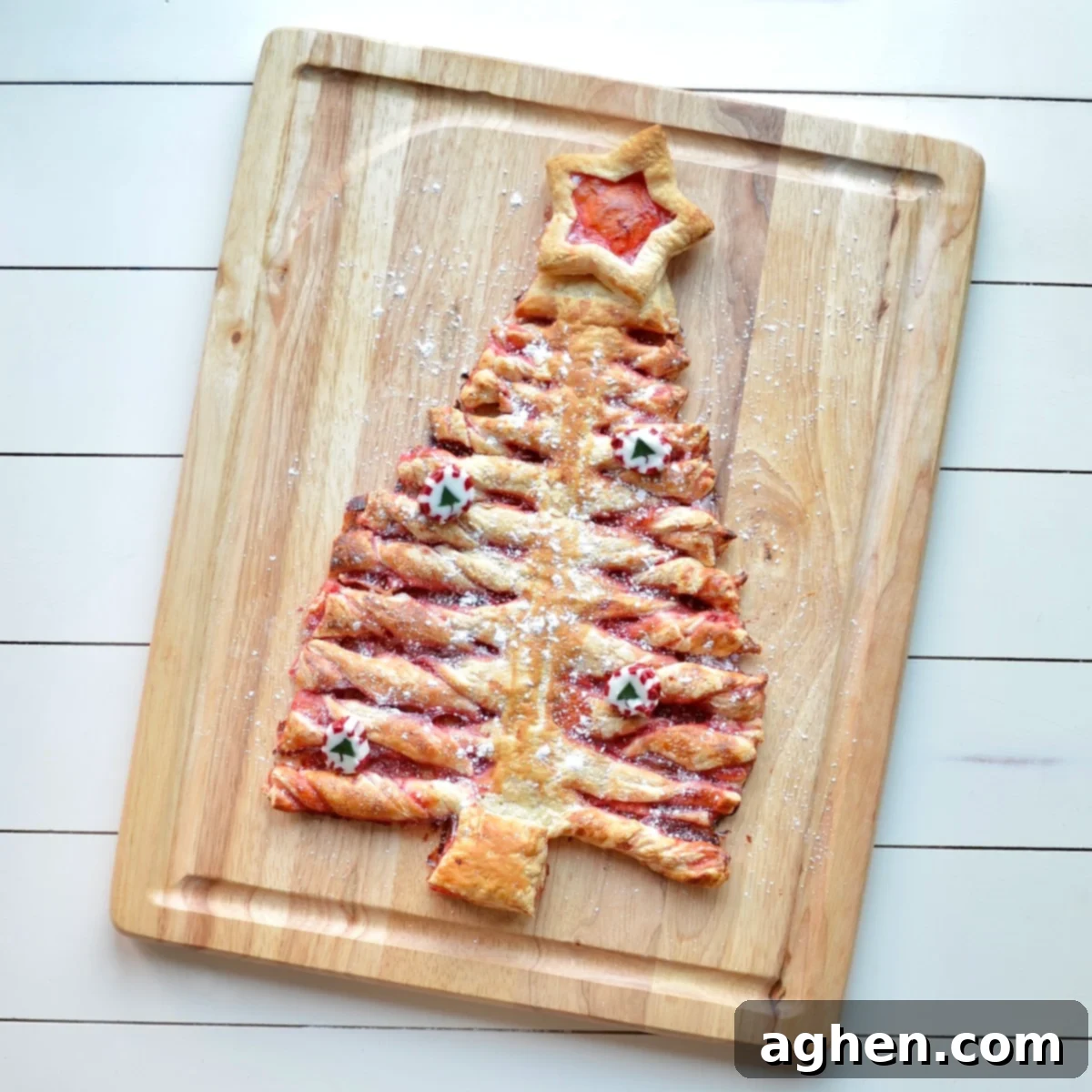 Puff pastry Christmas tree