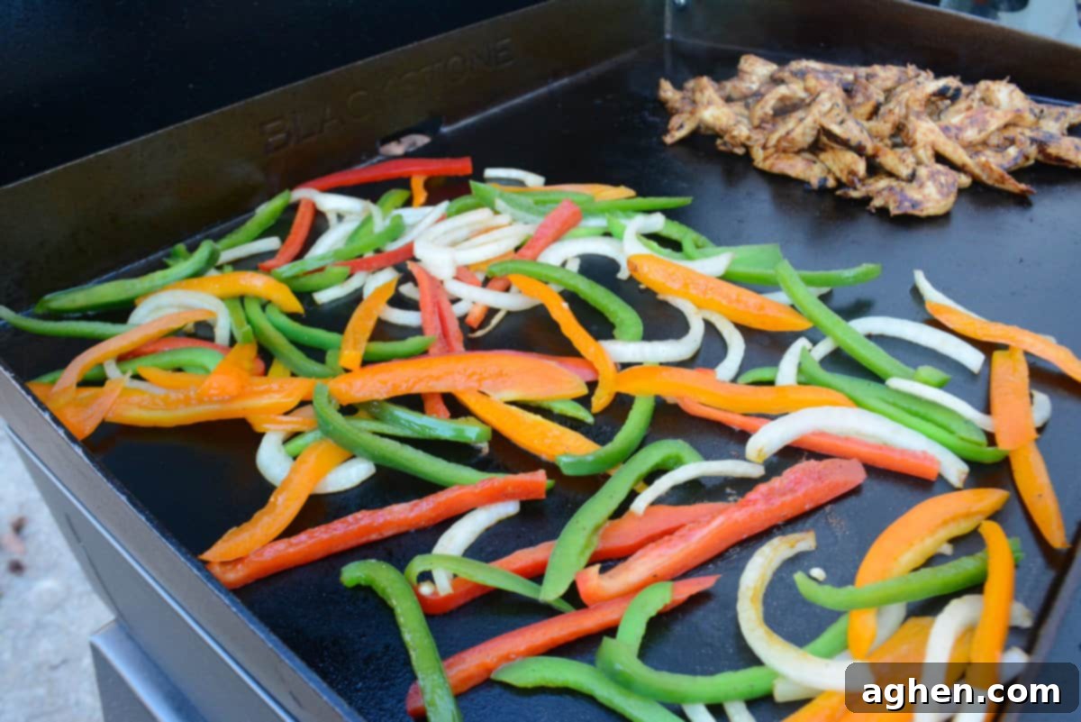 The Blackstone Guide to a Merry Christmas 9 Recipes 9 fajitas cooking on blackstone