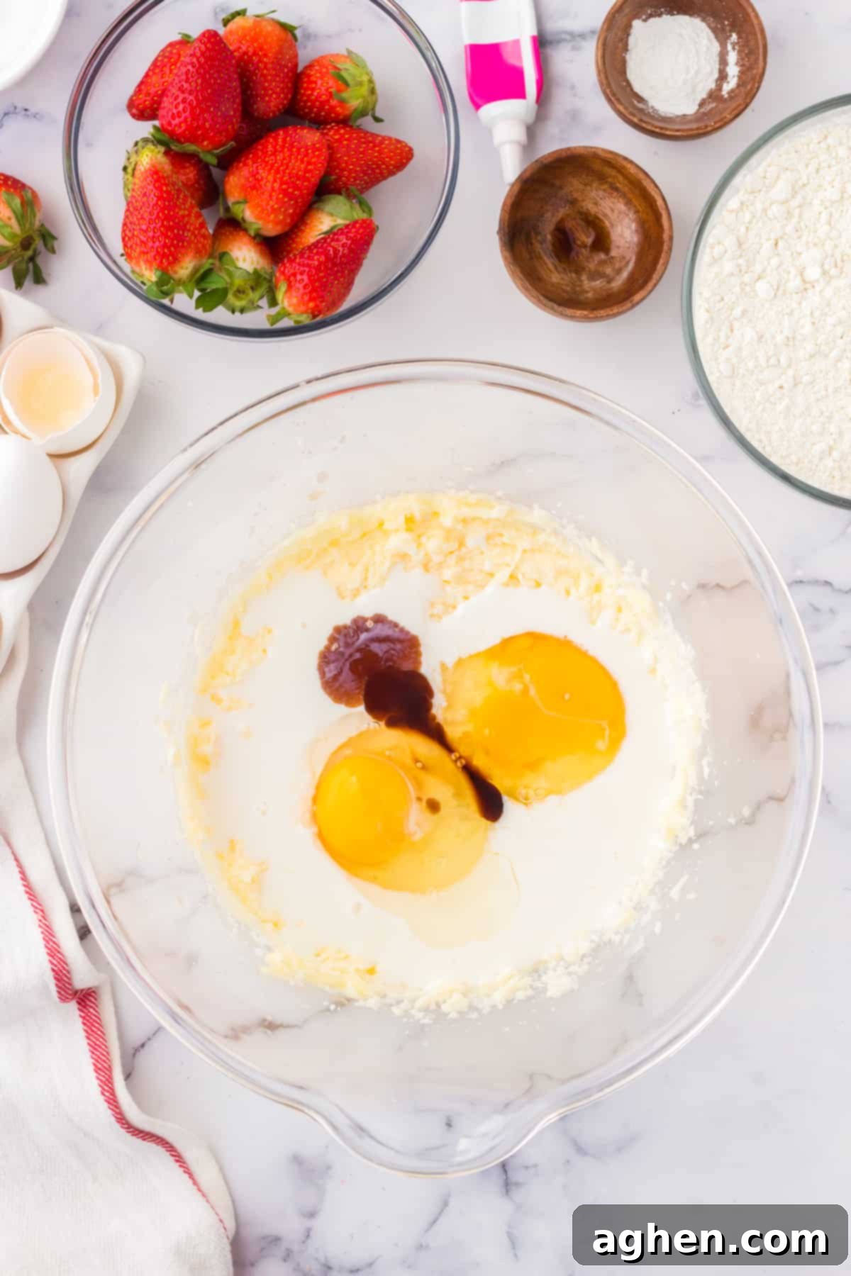 ingredients in mixing bowl