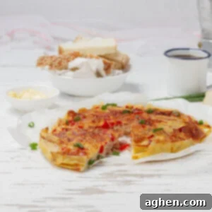Air Fryer Frittata on a plate.
