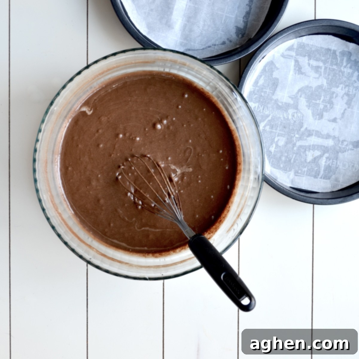 Smarter Black Forest Indulgence 5 Cake batter in a bowl