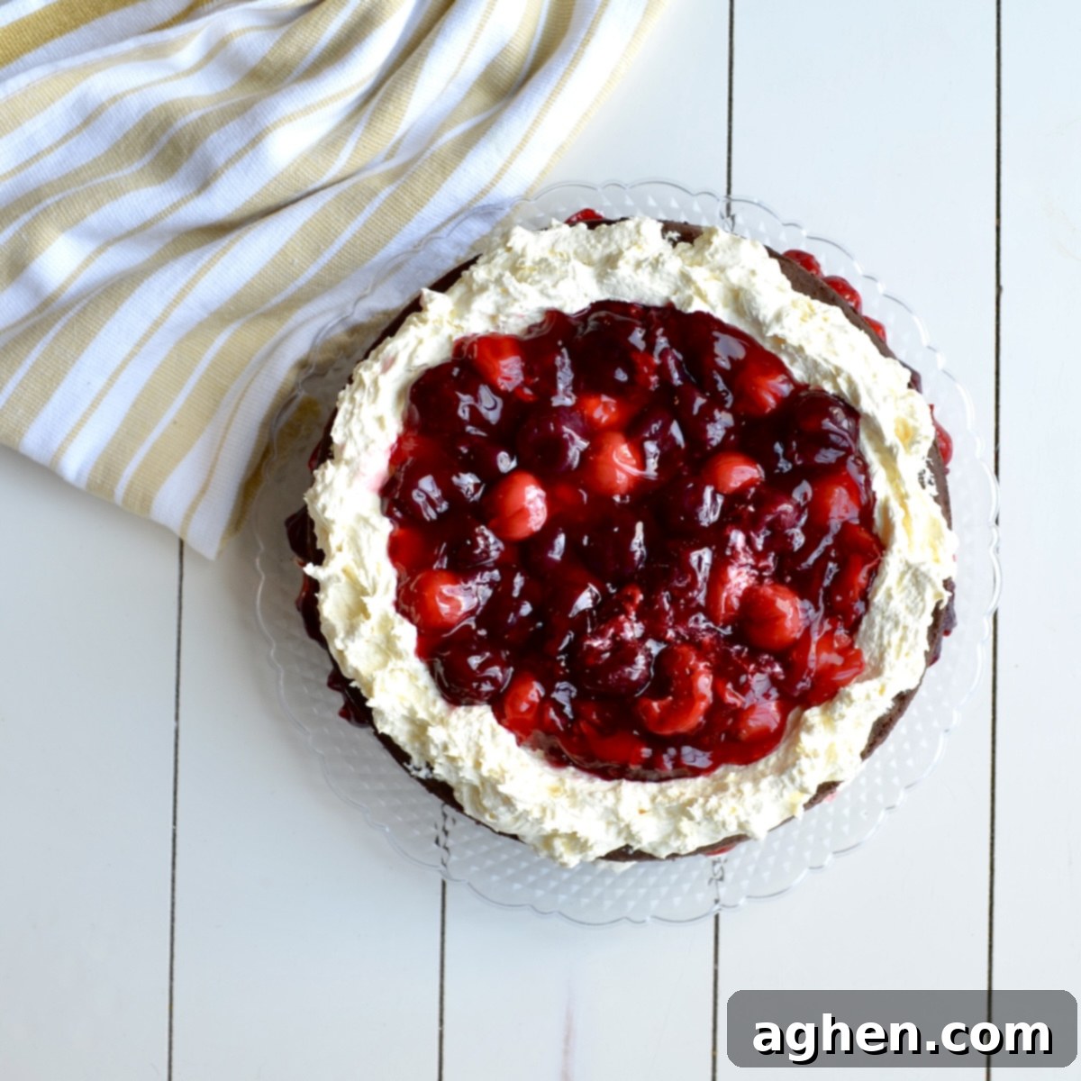 Smarter Black Forest Indulgence 7 Top view of black forest cake