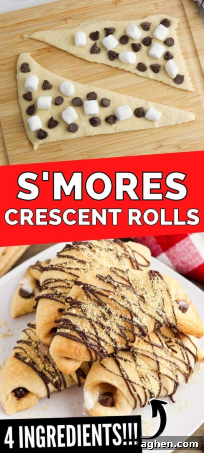 S'mores Crescent Rolls: 4 Ingredients!
