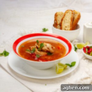 Caldo Tlalpeño: A Taste of Mexican Soul in Every Spoonful 7 Warm and comforting Caldo Tlalpeño soup in a bowl with bread on the side.